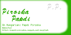 piroska papdi business card